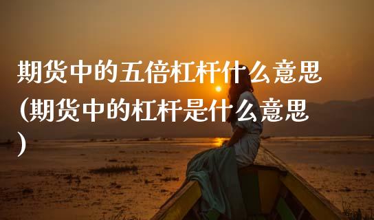 期货中的五倍杠杆什么意思(期货中的杠杆是什么意思)_https://www.boyangwujin.com_恒指期货_第1张