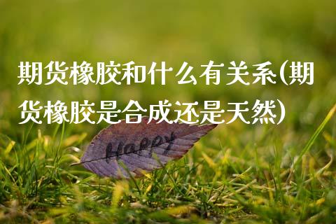 期货橡胶和什么有关系(期货橡胶是合成还是天然)_https://www.boyangwujin.com_期货开户_第1张
