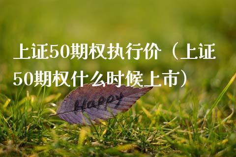 上证50期权执行价（上证50期权什么时候上市）