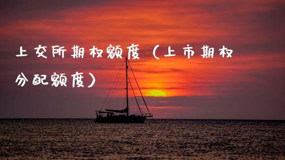 上交所期权额度（上市期权分配额度）_https://www.boyangwujin.com_黄金期货_第1张