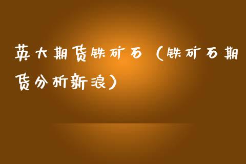 英大期货铁矿石（铁矿石期货分析新浪）_https://www.boyangwujin.com_道指期货_第1张