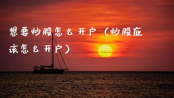 想要炒股怎么开户（炒股应该怎么开户）