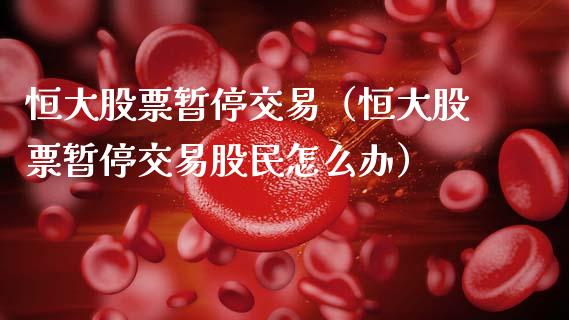 恒大股票暂停交易（恒大股票暂停交易股民怎么办）_https://www.boyangwujin.com_期货直播间_第1张