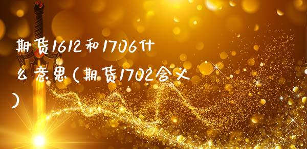 期货1612和1706什么意思(期货1702含义)