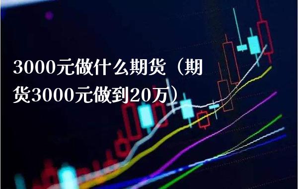 3000元做什么期货（期货3000元做到20万）_https://www.boyangwujin.com_黄金期货_第1张