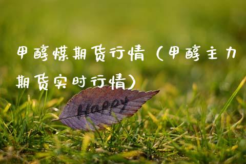 甲醇煤期货行情（甲醇主力期货实时行情）