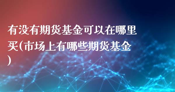 有没有期货基金可以在哪里买(市场上有哪些期货基金)