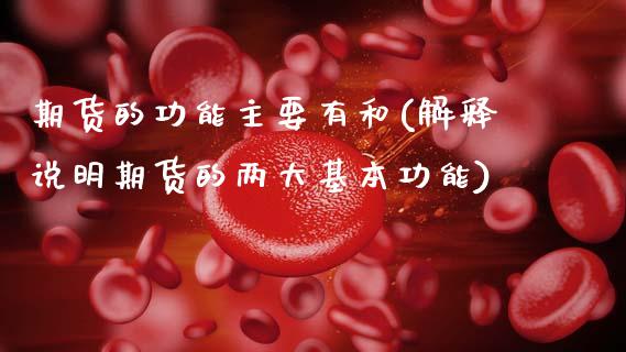 期货的功能主要有和(解释说明期货的两大基本功能)_https://www.boyangwujin.com_纳指期货_第1张