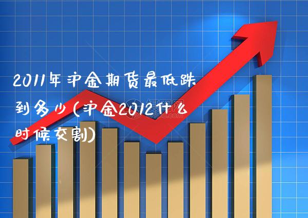 2011年沪金期货最低跌到多少(沪金2012什么时候交割)_https://www.boyangwujin.com_期货直播间_第1张