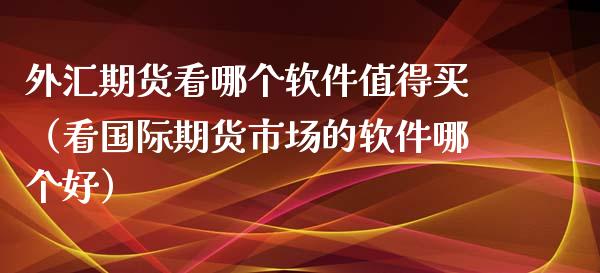 外汇期货看哪个软件值得买（看国际期货市场的软件哪个好）