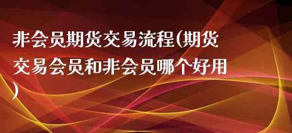 非会员期货交易流程(期货交易会员和非会员哪个好用)_https://www.boyangwujin.com_恒指期货_第1张