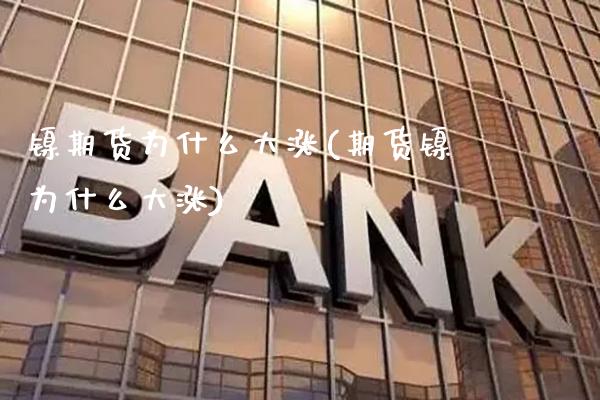 镍期货为什么大涨(期货镍为什么大涨)_https://www.boyangwujin.com_原油直播间_第1张
