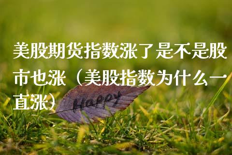 美股期货指数涨了是不是股市也涨（美股指数为什么一直涨）