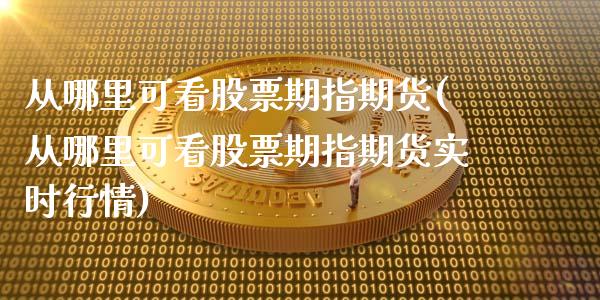 从哪里可看股票期指期货(从哪里可看股票期指期货实时行情)
