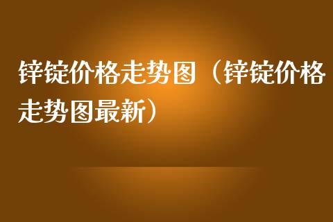 锌锭价格走势图（锌锭价格走势图最新）