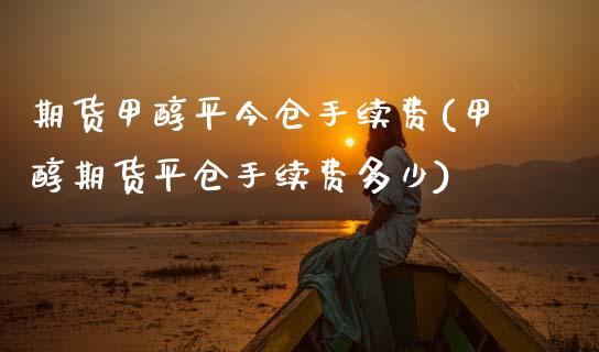 期货甲醇平今仓手续费(甲醇期货平仓手续费多少)_https://www.boyangwujin.com_期货直播间_第1张