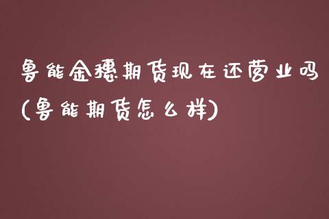 鲁能金穗期货现在还营业吗(鲁能期货怎么样)_https://www.boyangwujin.com_期货开户_第1张