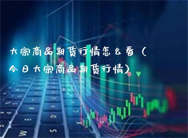 大宗商品期货行情怎么看（今日大宗商品期货行情）