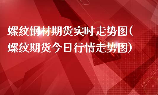 螺纹钢材期货实时走势图(螺纹期货今日行情走势图)