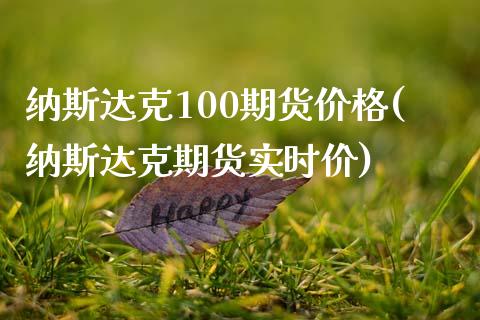 纳斯达克100期货价格(纳斯达克期货实时价)