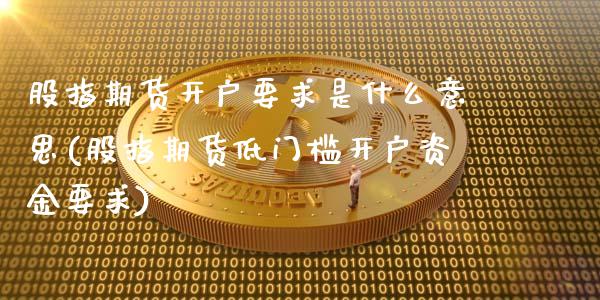 股指期货开户要求是什么意思(股指期货低门槛开户资金要求)_https://www.boyangwujin.com_期货开户_第1张