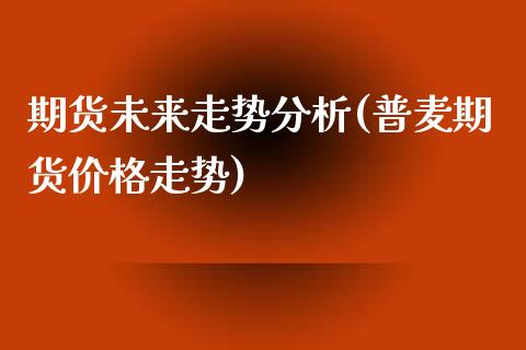 期货未来走势分析(普麦期货价格走势)