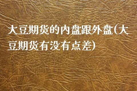 大豆期货的内盘跟外盘(大豆期货有没有点差)_https://www.boyangwujin.com_恒生指数_第1张
