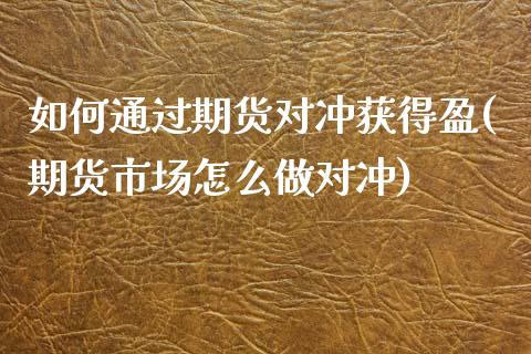 如何通过期货对冲获得盈(期货市场怎么做对冲)_https://www.boyangwujin.com_期货直播间_第1张