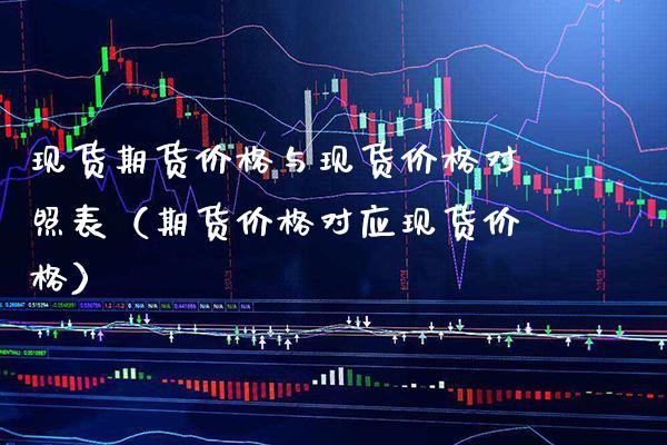 现货期货价格与现货价格对照表（期货价格对应现货价格）