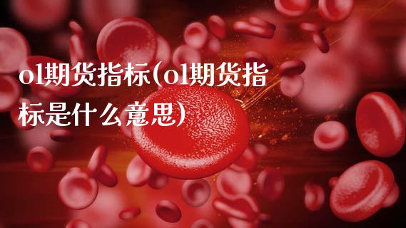 ol期货指标(ol期货指标是什么意思)_https://www.boyangwujin.com_黄金期货_第1张