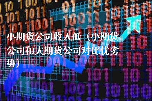 小期货公司收入低（小期货公司和大期货公司对比优劣势）_https://www.boyangwujin.com_原油期货_第1张