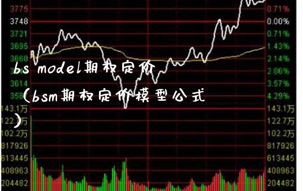 bs model期权定价（bsm期权定价模型公式）