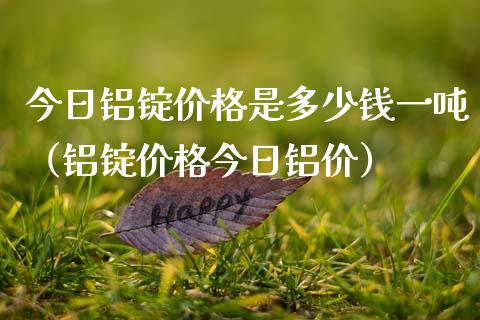 今日铝锭价格是多少钱一吨（铝锭价格今日铝价）