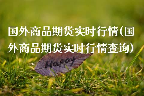 国外商品期货实时行情(国外商品期货实时行情查询)_https://www.boyangwujin.com_期货直播间_第1张
