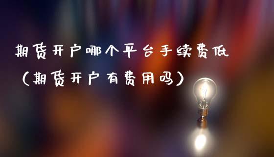 期货开户哪个平台手续费低（期货开户有费用吗）_https://www.boyangwujin.com_纳指期货_第1张
