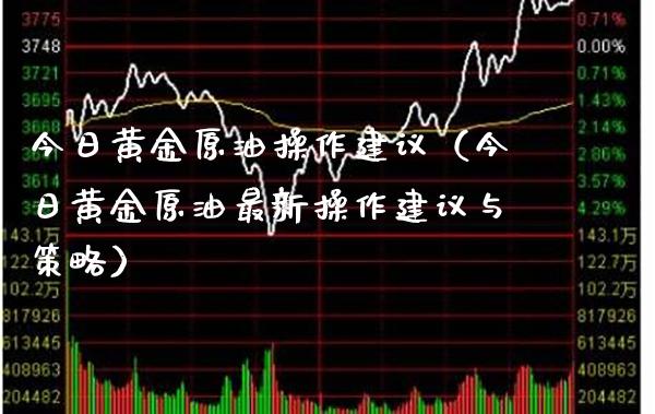 今日黄金原油操作建议（今日黄金原油最新操作建议与策略）_https://www.boyangwujin.com_黄金期货_第1张