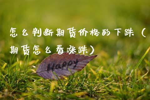怎么判断期货价格的下跌（期货怎么看涨跌）_https://www.boyangwujin.com_期货直播间_第1张