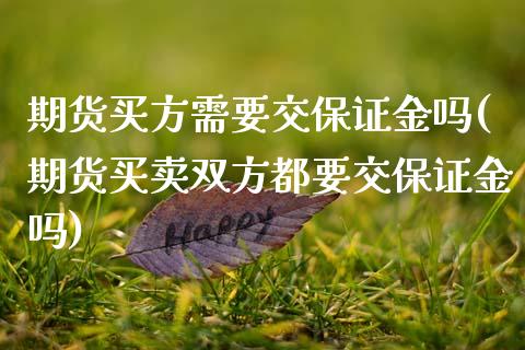 期货买方需要交保证金吗(期货买卖双方都要交保证金吗)_https://www.boyangwujin.com_期货直播间_第1张