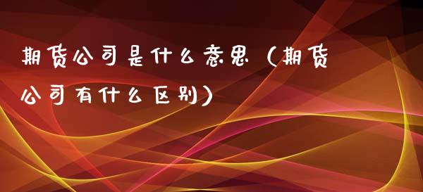 期货公司是什么意思（期货公司有什么区别）_https://www.boyangwujin.com_恒生指数_第1张