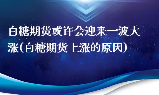 白糖期货或许会迎来一波大涨(白糖期货上涨的原因)_https://www.boyangwujin.com_期货直播间_第1张