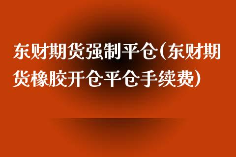 东财期货强制平仓(东财期货橡胶开仓平仓手续费)_https://www.boyangwujin.com_白银期货_第1张