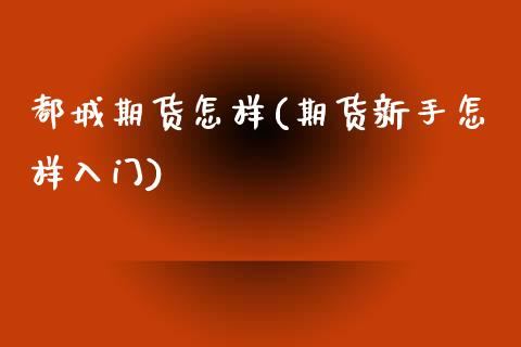 都城期货怎样(期货新手怎样入门)_https://www.boyangwujin.com_期货直播间_第1张