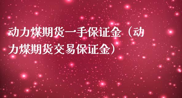 动力煤期货一手保证金（动力煤期货交易保证金）