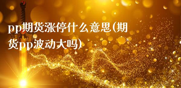 pp期货涨停什么意思(期货pp波动大吗)_https://www.boyangwujin.com_期货开户_第1张