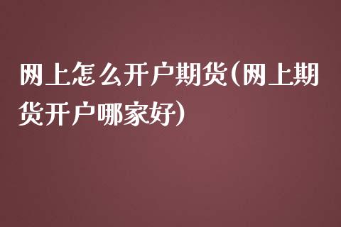 网上怎么开户期货(网上期货开户哪家好)_https://www.boyangwujin.com_期货直播间_第1张