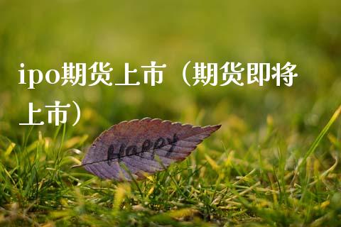 ipo期货上市（期货即将上市）_https://www.boyangwujin.com_纳指期货_第1张