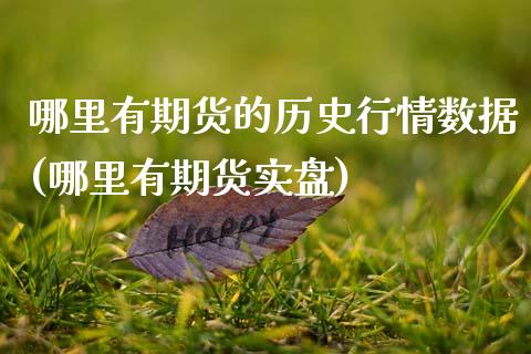 哪里有期货的历史行情数据(哪里有期货实盘)_https://www.boyangwujin.com_期货科普_第1张