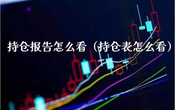 持仓报告怎么看（持仓表怎么看）