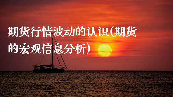 期货行情波动的认识(期货的宏观信息分析)_https://www.boyangwujin.com_纳指期货_第1张