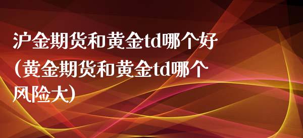沪金期货和黄金td哪个好(黄金期货和黄金td哪个风险大)_https://www.boyangwujin.com_原油直播间_第1张